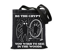 FUNYSO Be The Cryptid You Wish To See In The Woods Mythical Creature Gift Mothman Cryptozoology Tote Bag (Wish to see uk)