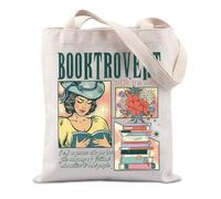 FUNYSO Booktrovert Gift Bookish Gift Prefers The Company Of Fictional Characters To Real People Gift Tote Bag (Booktrovert UK)