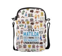 FUNYSO Broadway Musical Gift Matilda Theatre Lover Gift Matilda the Musical Inspired Crossbody Bag (MATILDA THING cb UK)