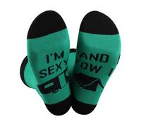 FUNYSO Camp Life Novelty Socks Camp Lover Gift RV Camper Camp Counselor Gift Outdoor Camping Gift (UK, Alpha, One Size, Regular, Regular, I'M SEXY Camp UK)