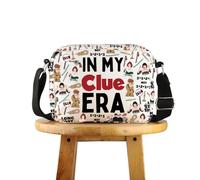 FUNYSO Clue Movie Themed Gift Murder Mystery Gift True Crime Junkie Gift Clue Weapon Gift In My Clue Era Crossbody Bag (CLUE ERA HCross UK)
