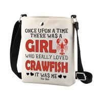 FUNYSO Crawfish Lover Gift Lobster Gift Who Really Loved Crawfish It Was Me The End Crossbody Bag Lobster Gift For Girlfriend (Loved Crawfish Cr UK)
