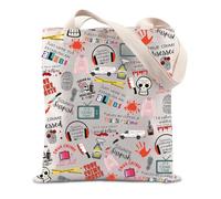 FUNYSO Criminal TV Show Inspired Gift True Crime TV Show Gift Crime Show Lover Tote Bag For Criminal Fans (Criminal Show UK)
