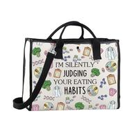 FUNYSO Dietitian Thank You Gift Medical Shoulder Bag I'm Silently Judging Your Eating Habits Tote Bag (Habits Tote UK)