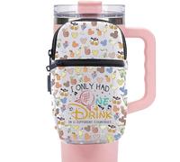 FUNYSO Drink Around The World Gift Vacation Trip Tumbler Bag I Only Had One Drink in 11 Different Countries Water Bottle Pouch (I ONLY HAD WB Pouch UK)