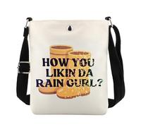 FUNYSO Forks Washington Gift Vampire Lover Messenger Bag City Of Forks Gifts How You Likin Da Rain Gurl Crossbody Bag (HOW YOU LIKIN cb uk)
