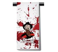 FUNYSO Freddy Gift Horror Movie Inspired Gift Scary Killer Fans Gift Welcome to My Nightmare Kitchen Towel (TO MY NIGHTMARE UK)