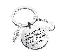 FUNYSO I’m So Good at Catching Fish Gift Humorous Fisherman Keychain Fish Stories Novelty Gift For Anglers (Catching Fish uk)