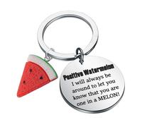 FUNYSO I Will Always Be Around Positive Watermelon Gift Summer Fresh Fruit Lover Gift Fruit Lover Encourage Keychain (Positive Watermelon uk)