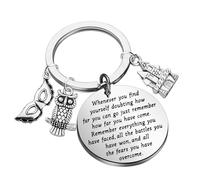 FUNYSO Labyrinth Movie Gift Jareth Goblin King Through Dangers Untold Cult Movies Literary Gift Keychain (Goblin King UK)