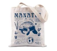 FUNYSO Manatee Gift Manatee Lover Gift Marine Biology Gift Animal Lover Florida Animals Manatee Gift Tote Bag (Manatee tote UK)