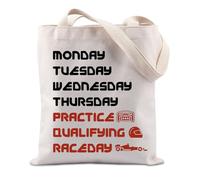 FUNYSO Motorcycle Race Gift Racing Days Gift Motorsport Lover Gift Racing Driver Qualifying Day Gift Tote Bag (qualifying raceday UK)