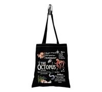 FUNYSO Octopus Biology Facts Tote Bag Ocean Beach Gift Octopus Shopping Bag Animal Anatomy Gift for Her (The Octopus tote uk)