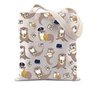 FUNYSO Otters Gift Otters Lover Tote Bag Fantasy Novel Inspired Gift Books Lover Gift SJM Gift Literature Gift (Otters Tote UK)