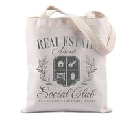 FUNYSO Real Estate Social Club Gift It’s A Beautiful Day To Sell Houses Realtor Thank You Gifts New Realtor Tote Bag (Estate agent UK)