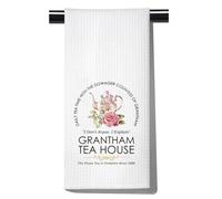 FUNYSO Spill the Tea Gift TV Show Inspired Gift Tea Party Gift Grantham Tea House Kitchen Towel Housewarming Gift (Grantham Tea House UK)