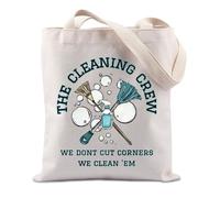 FUNYSO The Cleaning Crew Gift Housekeeper Cleaning Squad Gifts Janitor Thank You Gift Janitorial Staff Tote Bag (Cleaning crew UK)