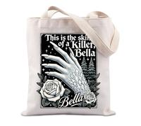 FUNYSO This Is The Skin Of A Killer Gift Vampire Movie Bella Fans Gift Novel Readers Ed & Bella Lovers Tote Bag (The skin UK)
