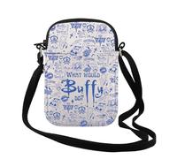 FUNYSO TV Show Gift What Would Buffy Do Crossbody Bag Vampire Lover Gift Geeky Horror Gift (SPIKE Do Cr uk)