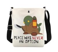 FUNYSO Video Game Gift Game Lover Messenger Bag Gamer Gift Peace Was Never An Option Crossbody Bag (NEVER AN OPTION cb uk)