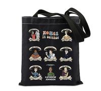 FUNYSO Women in Science UK Women's All Ages Cotton Tote Bag with Open-top Pocket, Waterproof, Spring/Summer, Gift, Education, Everyday Use