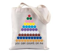 FUNYSO You Can Count On Me Gift Counting Beads Montessorian Teacher Gift Math Montessori Themed Gift Tote Bag (Count On Me UK)