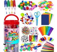 FunzBo Arts and Crafts Supplies Kit for Kids Toddlers Age 4 5 6 7 8 9 - All in One D.I.Y. Crafting Kindergarten Homeschool Supply Set Kids Toys Brithdays Day Gifts