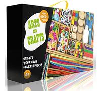 FunzBo Crafts Kits for Kids, 4000+Pcs Arts and Crafts Activity Kit Craft Box Girls Toys DIY Creative Birthday Gifts for Kids Age 4 5 6 7 8-12