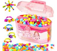 FunzBo Pop Beads Kit for Girls Toys - Jewelry Making Kit with Bracelets, Headbands & Rings, Arts and Crafts Kit DIY Kids Toys for Age 3 4 5 6 Christmas Gifts for Kids