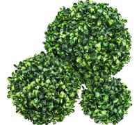 Funzhan 3pcs Topiary Grass Ball Decoration Realistic Fake Greenery Plant Model Lifelike Artificial Milan Ceiling Pendant Display Birthday Party
