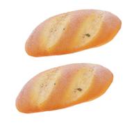 Funzhan Coconut Loaf Display Lifelike Artificial Food Fake Vivid French Bread Decoration Realistic Simulation Pastry Garden Office Model 2pcs