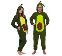 Funziez! Silver Lilly Avocado One Piece Costume - Unisex Adult Plush Novelty Food Pajamas - green - XL