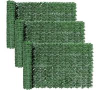 FUOBECIE Artificial Ivy Fence Screen, Fence Screening Trellis with Artificial Leaves Privacy Trellis Roll for Balcony, Outdoor, Garden 1 M x 3 M (3Pcs Fences Screening)