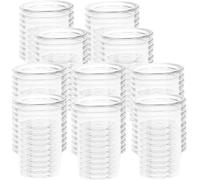 Fuongee Small Gecko Food and Water Cups Plastic Feeder Cups, 100 Pack Feeding Bowls for Gecko Lizard and Other Small Pet, Capacity 1 oz