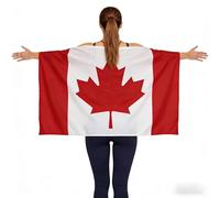 Fuovt Flag Wearable Cape with Sleeves - Lightweight Polyester Flag Poncho for International Sports Tournaments, Game Day, Sporting Events, and Patriotic Celebrations
