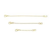 Fuoxul Necklace Extender Gold,3 Pcs Alloy Gold Necklace Extender with Lobster Claw Clasp,Chain Extender for Necklace for Women,Gold Chain Extender for Jewellery Making(2 3 4 Inch)