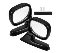 FUOYLOO 1 Pair Black Auxiliary Blind Spot Mirrors for Cars, Wide Angle Plastic and Glass Rearview Side Mirrors Expanding View, for Reversing and Driving Safety