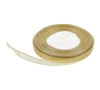 FUOYLOO 1 Roll Gold Satin Ribbon Metallic Glitter Fabric Holiday Festival Ribbon Easy to Work with Versatile Use Elegant Polyester for Cake Decorations and Floral Arrangements