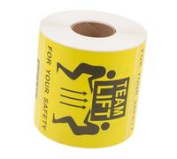 FUOYLOO 1 Roll Team Lift Labels Stickers Heavy Package Caution Warning Adhesive Sticker Assorted Color Strong Attachment for Large-Scale Packaging Logistics (500 Labels/roll)
