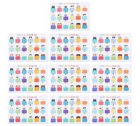 FUOYLOO 10 Sheets Cute Cat Name Labels Stickers, Paper Material with Easy to Use and Paste Features, for Category Marking and Teaching on Bottles, 18 Stickers Per Sheet