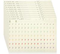 FUOYLOO 10 Sheets Daily Planner Notepad for Adults and Workers, Multifunctional Time Planning Charts with Paper Material, Simple and Fresh Style to Efficiency in Life and Work