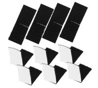 FUOYLOO 100pcs Self-Adhesive Non-Slip Hook and Loop Rug Pads Grippers with Nylon Blending Material, Sturdy Carpet Sticky Straps for Tools, Wires, and Home Organising