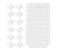 FUOYLOO 100pcs Small Square Weighing Boats for Lab Use, Sample Weighing Tray for Powder and Liquid, Chemistry Weigh Boats Laboratory Supplies