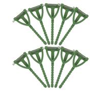 FUOYLOO 100pcs Triangle Plastic Corsage Pins for Wedding Bridal Boutonniere, DIY Brooch Flower Holders, Green T-shape Breastpin Clips for Florist Accessories
