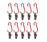 FUOYLOO 10pcs Outdoor Tent Fixing Clips with Wind-Proof Serrated Teeth, Portable Camping Tarp Clamps Made of Plastic and Aluminum Alloy, for Securing Canopy and Tarp in Outdoor Activities