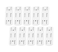 FUOYLOO 10pcs Punch Free Socket Holder Power Strip Holder Wall Hanging Power Strip Rack White Pp Self-adhesive Easy and Fast Installation for Home and Office