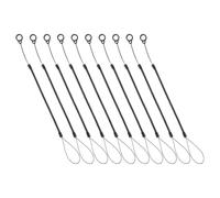 FUOYLOO 10pcs Stylus Pen Rope Tether Lanyard Strap Black Anti-loss Wear-resistant Plastic Silicone for Students Professionals Office Use