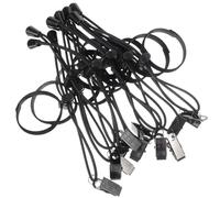 FUOYLOO 12pcs Background Backdrop Clips Holder Metal Clip and Elastic Thread, Easy Adjustment and Making Backdrop Smoother, Black Photo Studio Accessory for Photography
