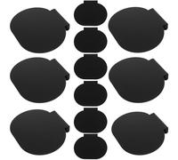 FUOYLOO 12pcs Chalkboard Label Holder Basket Clips Black Pp Material Lightweight Easy to Write Removable Price Labels for Shelf and Storage Organization