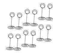 FUOYLOO 12pcs Memo Note Clips Desktop Photo Clip Metal Portable Multi-Purpose Black Picture Holder Stand for Parties and Home Decorations